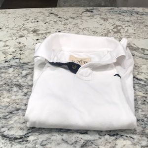 Boys Hollister white polo shirt